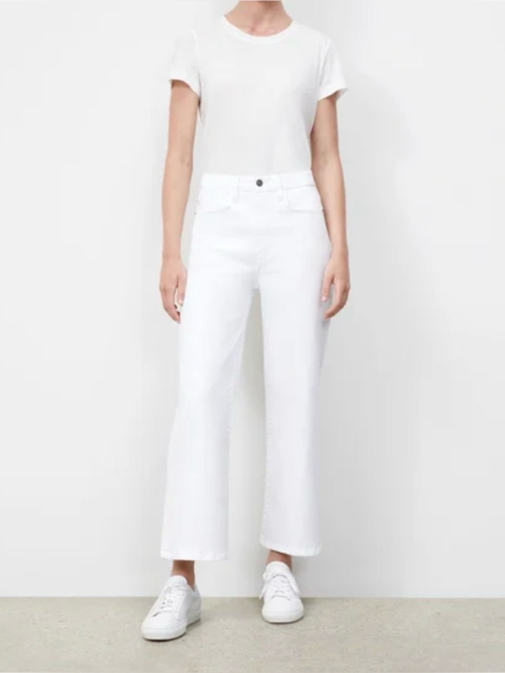Lafayette 148 Wyckoff High Rise Cropped Wide Leg Jeans Size 29